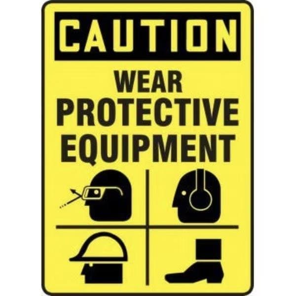 Accuform OSHA CAUTION Safety Sign WEAR MPPE755XT MPPE755XT - main